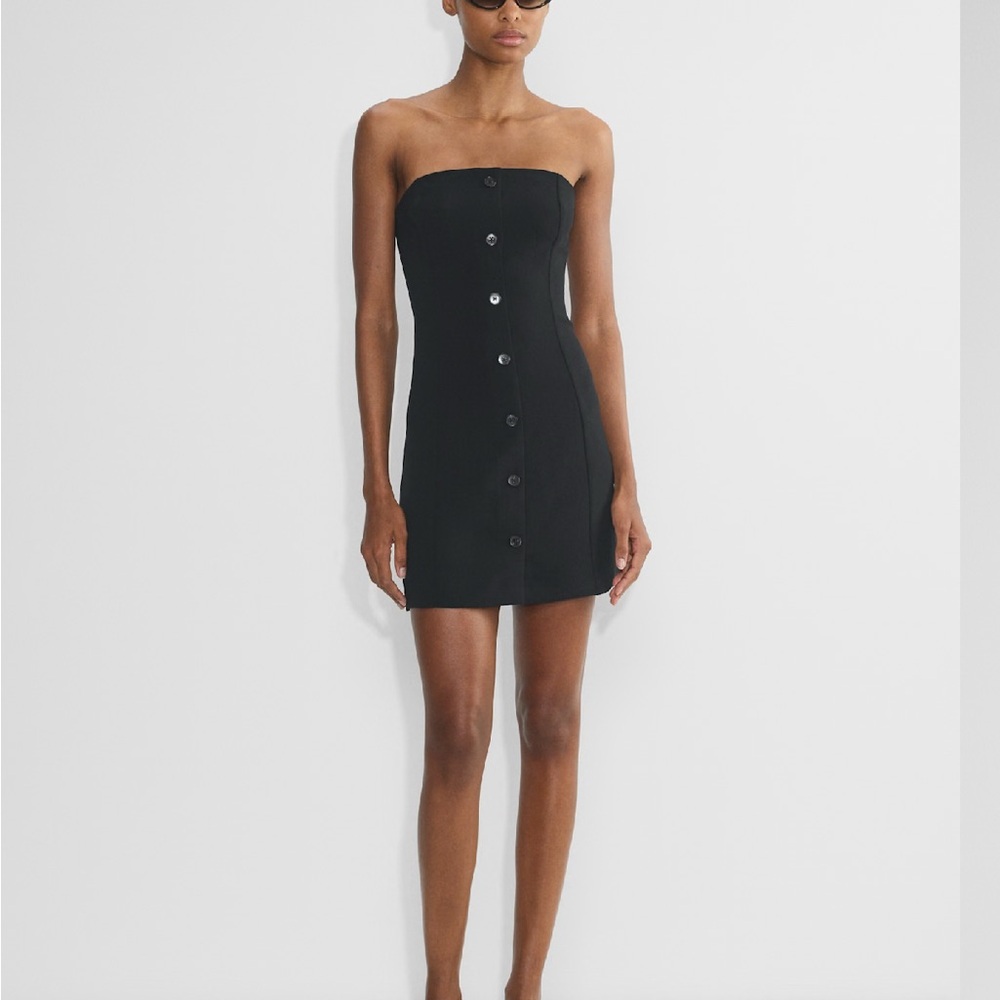 Aritzia Black Strapless Bodycon Mini Dress
